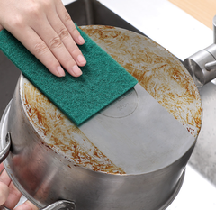 Sét 5 Miếng bọt biển nhám Xanh cọ rửa chén bát xoong nồi lau dầu chống dính vệ sinh cọ rửa đa năng L0453