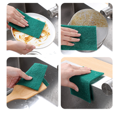 Sét 5 Miếng bọt biển nhám Xanh cọ rửa chén bát xoong nồi lau dầu chống dính vệ sinh cọ rửa đa năng L0453