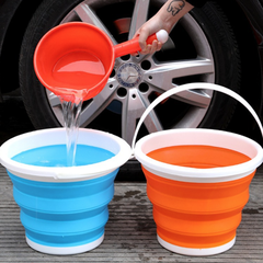 Xô nhựa silicon 10L gấp gọn di động rửa xe hơi câu cá ngoài trời du lịch dã ngoại xô đa năng L0513- 10L