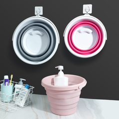 Xô nhựa silicon 10L gấp gọn di động rửa xe hơi câu cá ngoài trời du lịch dã ngoại xô đa năng L0513- 10L