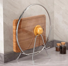 Giá để thớt bằng thép không gỉ giá để nắp nồi, giá để dao vật dụng nhà bếp đa năng L0552