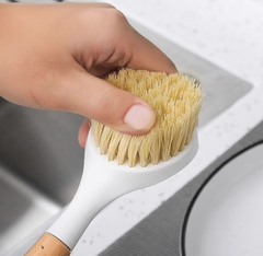 Bàn chải cọ rửa xoong nồi cán gỗ đa năng vệ sinh nhà bếp, cọ rửa nồi rửa bát đĩa L0611