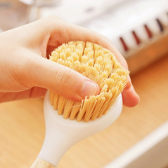 Bàn chải cọ rửa xoong nồi cán gỗ đa năng vệ sinh nhà bếp, cọ rửa nồi rửa bát đĩa L0611