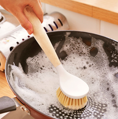 Bàn chải cọ rửa xoong nồi cán gỗ đa năng vệ sinh nhà bếp, cọ rửa nồi rửa bát đĩa L0611