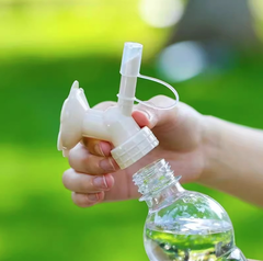 Vòi phun nước hoa hướng dương hai đầu tự động tưới nước làm vườn từ chai đựng đồ uống đã sử dụng L0613