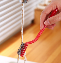 Bộ 3 chổi vệ sinh bếp gas chổi vệ sinh vòi nước khe hở đồ dùng nhà bếp chổi kim loại nhỏ L0624