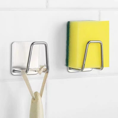 Giá để miếng rửa chén bát khăn lau bằng thép giá để đồ không cần khoan đục lỗ L0653