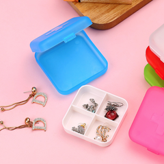 Hộp đựng thuốc 4 ngăn 4 liều bỏ túi  du lịch hình chữ thập bốn ô vuông hộp đựng thuốc mini di động L0731
