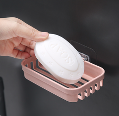 Khay đựng xà phòng nhựa lúa mạch bằng rơm lúa mì, giá đựng xà phòng không đục lỗ  treo tường L0811