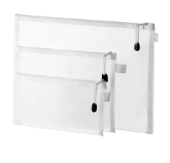 Túi lưới nylon đựng hồ sơ trong suốt có khóa kéo đựng giấy tờ túi đựng hồ sơ đựng văn phòng L0841