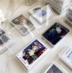 Hộp nhựa trong suốt đựng danh thiếp card visit hộp đựng thẻ game thẻ thành viên phân loại có nắp L0923