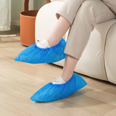Sét 10 bao bọc giày trong nhà chống trượt dùng một lần vải không dệt chống bẩn phù hợp với mọi loại giày dép L0932