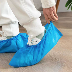 Sét 10 bao bọc giày trong nhà chống trượt dùng một lần vải không dệt chống bẩn phù hợp với mọi loại giày dép L0932