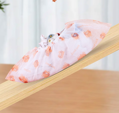 Sét 10 bao bọc giày họa tiết hoa văn chống trượt trong nhà dùng một lần vải không dệt chống bẩn L0933