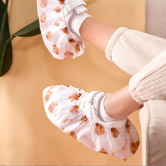 Sét 10 bao bọc giày họa tiết hoa văn chống trượt trong nhà dùng một lần vải không dệt chống bẩn L0933