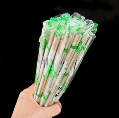 Bịch 50 đôi Đũa tre dùng một lần đóng gói riêng lẻ dùng cho đồ ăn nhanh quán ăn nhà hàng khách sạn A0531