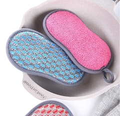 Miếng vải rửa chén bát hai mặt, miếng nhấc nồi đa năng, miếng cọ rửa khử trùng bàn chải nồi A0632