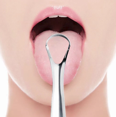 Dụng cụ cạo lưỡi inox, bàn chải vệ sinh lưỡi sạch sẽ loại bỏ vi khuẩn tránh hôi miệng A1116