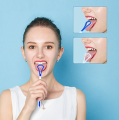 Dụng cụ cạo lưỡi bằng nhựa, bàn chải vệ sinh cạo lưỡi sạch sẽ loại bỏ vi khuẩn tránh hôi miệng A1117