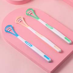 Dụng cụ cạo lưỡi bằng nhựa, bàn chải vệ sinh cạo lưỡi sạch sẽ loại bỏ vi khuẩn tránh hôi miệng A1117