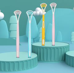 Dụng cụ cạo lưỡi bằng nhựa, bàn chải vệ sinh cạo lưỡi sạch sẽ loại bỏ vi khuẩn tránh hôi miệng A1117