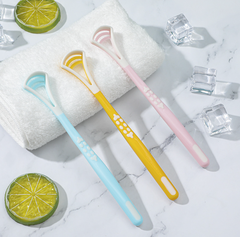 Dụng cụ cạo lưỡi bằng nhựa, bàn chải vệ sinh cạo lưỡi sạch sẽ loại bỏ vi khuẩn tránh hôi miệng A1117