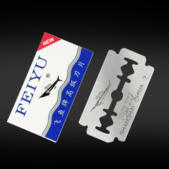 Hộp 10 Dao lưỡi lam hai mặt cạo thủ công cổ điển Lưỡi dao cạo tỉa lông mày dao cạo râu sắc bén A1123