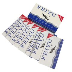 Hộp 10 Dao lưỡi lam hai mặt cạo thủ công cổ điển Lưỡi dao cạo tỉa lông mày dao cạo râu sắc bén A1123