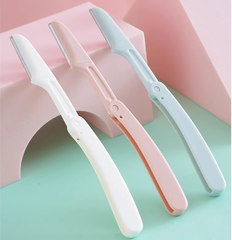 Bộ 3 dao tỉa lông mày an toàn có thể gập chống trầy xước dành cho người mới bắt đầu A1146