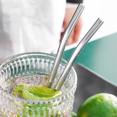 Ống hút tích hợp thìa khuấy ăn trái cây uống nước ép hoa quả có thể tháo rời đầu thìa A1212