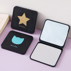 Gương vuông trang điểm mini cầm tay, gương trang điểm công chúa cầm tay có thể gập lại A1213