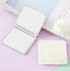 Gương vuông trang điểm mini cầm tay, gương trang điểm công chúa cầm tay có thể gập lại A1213