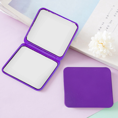 Gương vuông trang điểm mini cầm tay, gương trang điểm công chúa cầm tay có thể gập lại A1213