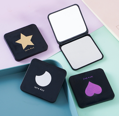 Gương vuông trang điểm mini cầm tay, gương trang điểm công chúa cầm tay có thể gập lại A1213