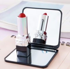 Gương vuông trang điểm mini cầm tay, gương trang điểm công chúa cầm tay có thể gập lại A1213