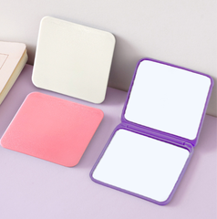 Gương vuông trang điểm mini cầm tay, gương trang điểm công chúa cầm tay có thể gập lại A1213