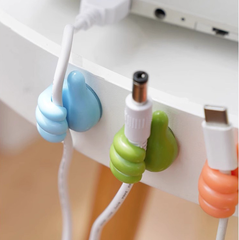 Sét 10 Móc treo dán tường ngón tay cái treo dây cáp điện đa năng, móc dán tường sáng tạo treo vật dụng A1226-SET10C