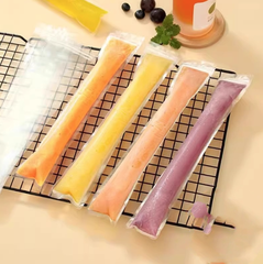 Túi đựng kem que dùng 1 lần, túi đựng đá bàođựng thạch trái cây trong suốt tự dán kín A1244