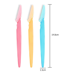 Bộ 3 dao cạo lông mày tay cầm thẳng an toàn chống trầy xước A1245