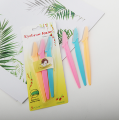 Bộ 3 dao cạo lông mày tay cầm thẳng an toàn chống trầy xước A1245