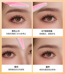 Bộ 3 dao cạo lông mày tay cầm thẳng an toàn chống trầy xước A1245