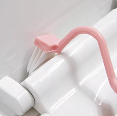 Bàn chải cong vệ sinh hình chữ V cán dài bàn chải vệ sinh góc toilet bồn rửa chén sàn nhà A1712