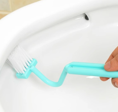 Bàn chải cong vệ sinh hình chữ V cán dài bàn chải vệ sinh góc toilet bồn rửa chén sàn nhà A1712