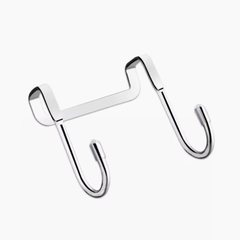Móc đôi treo quần áo cửa tủ bằng thép không gỉ không đục móc treo quần áo sau cửa móc nhỏ A1734