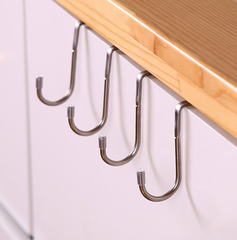 Móc đôi treo quần áo cửa tủ bằng thép không gỉ không đục móc treo quần áo sau cửa móc nhỏ A1734