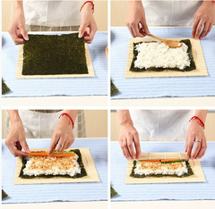 Dụng cụ làm sushi cơm cuộn hàn quốc rèm tre cuốn sushi rong biển cuộn cơm A1751
