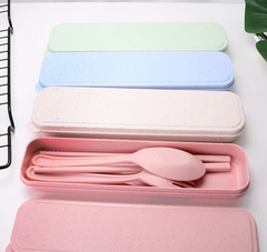 Bộ Muỗng Đũa Nĩa Nhựa Kèm Hộp Tiện mang theo du lịch hoặc sử dụng cho văn phòng mang cơm đi làm A1713