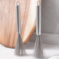 Cọ dây thép vệ sinh xoong nồi có tay cầm bàn chải cọ rửa nồi chén bát đồ dùng nhà bếp dây thép A1714