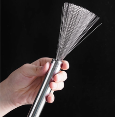 Cọ dây thép vệ sinh xoong nồi có tay cầm bàn chải cọ rửa nồi chén bát đồ dùng nhà bếp dây thép A1714