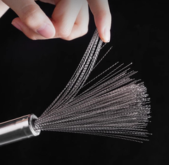 Cọ dây thép vệ sinh xoong nồi có tay cầm bàn chải cọ rửa nồi chén bát đồ dùng nhà bếp dây thép A1714